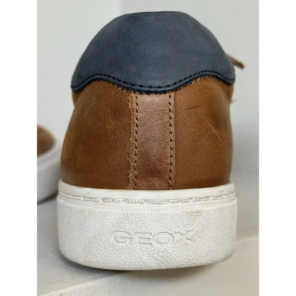 Geox Respira Womens Size 5 EU 37 Side Zip Sneakers Brown Black
